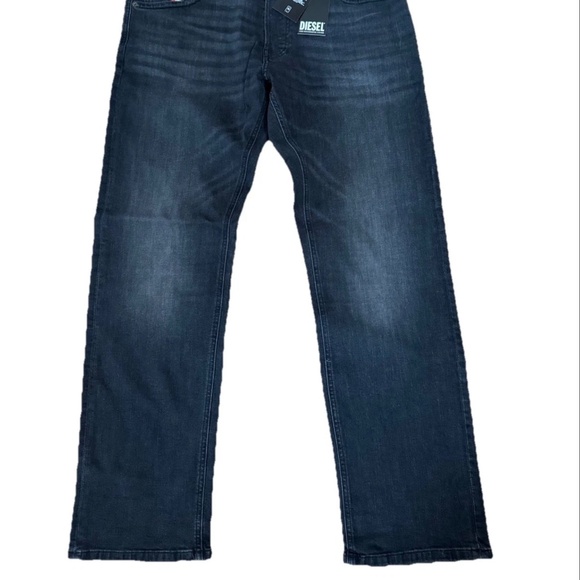 $225 Diesel 1985 Larkee Jeans Men Straight Black Denim Stretch 36x32